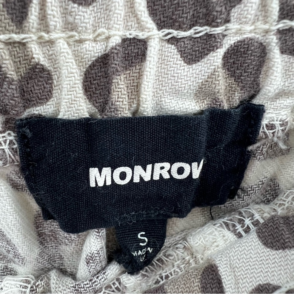 Monrow Leopard Fray Patch Pockets Pull on Pant in Dust size Small Revolve - Picture 9 of 10